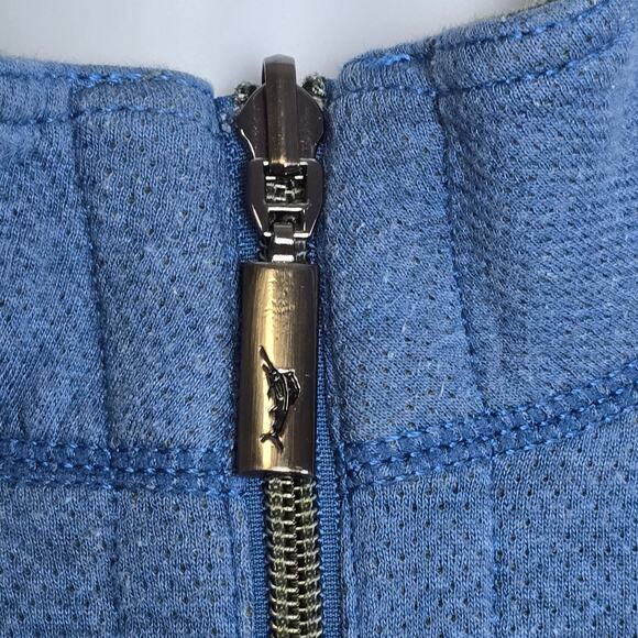 Tommy Bahama Mens Size Large Reversible 1/4 Zip Pullover Sweater Blue Green - Picture 6 of 16